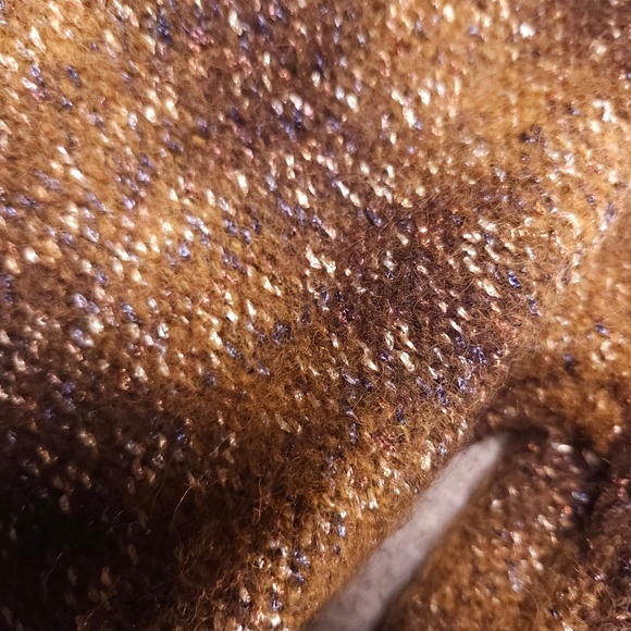 Adrienne Vittadini Studio Womens Sweater Size L Turleneck Striped Sparkle Knit - Picture 8 of 10